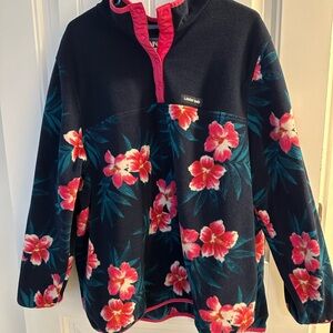 Lands' End Blue and Pink Fleece Pullover